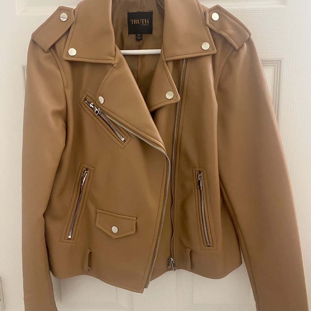 Truth Camel color moto jacket